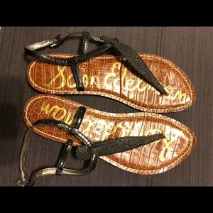Sam Edelman black thong sandals - gently used
